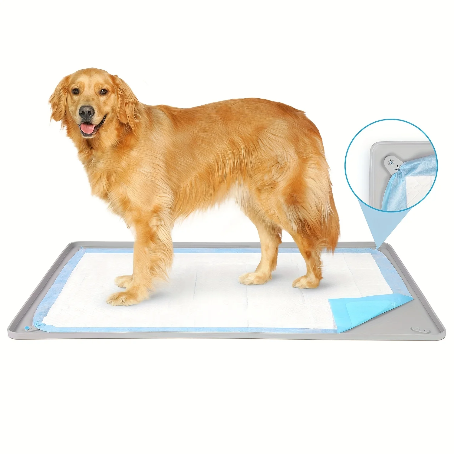 Silicone Dog Training Pad Dog Pee Pad Holder - Leak-Proof Litter Box Liner for Puppies And Dogs, Easy Clean Durable Pet Pee Pad
Silicone Dog Training Pad Dog Pee Pad Holder - Leak-Proof Litter Box Liner for Puppies And Dogs, Easy Clean Durable Pet Pee Pad