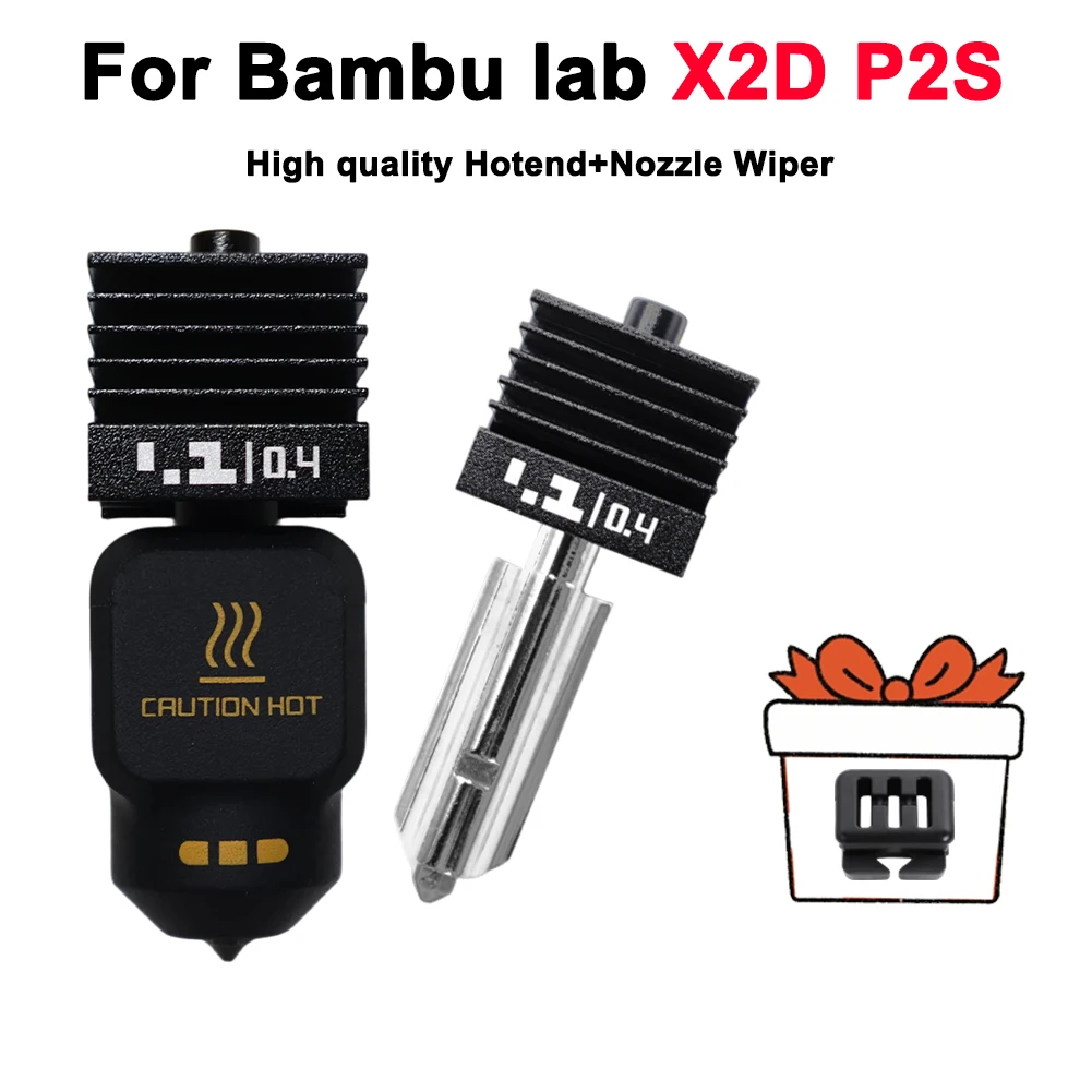 Upgraded Hotend Kit For Bambu Lab P2S/X2D Hardened steel nozzle Hot End For Bambulab P2S 3D Printer Replacement Part
Upgraded Hotend Kit For Bambu Lab P2S/X2D Hardened steel nozzle Hot End For Bambulab P2S 3D Printer Replacement Part