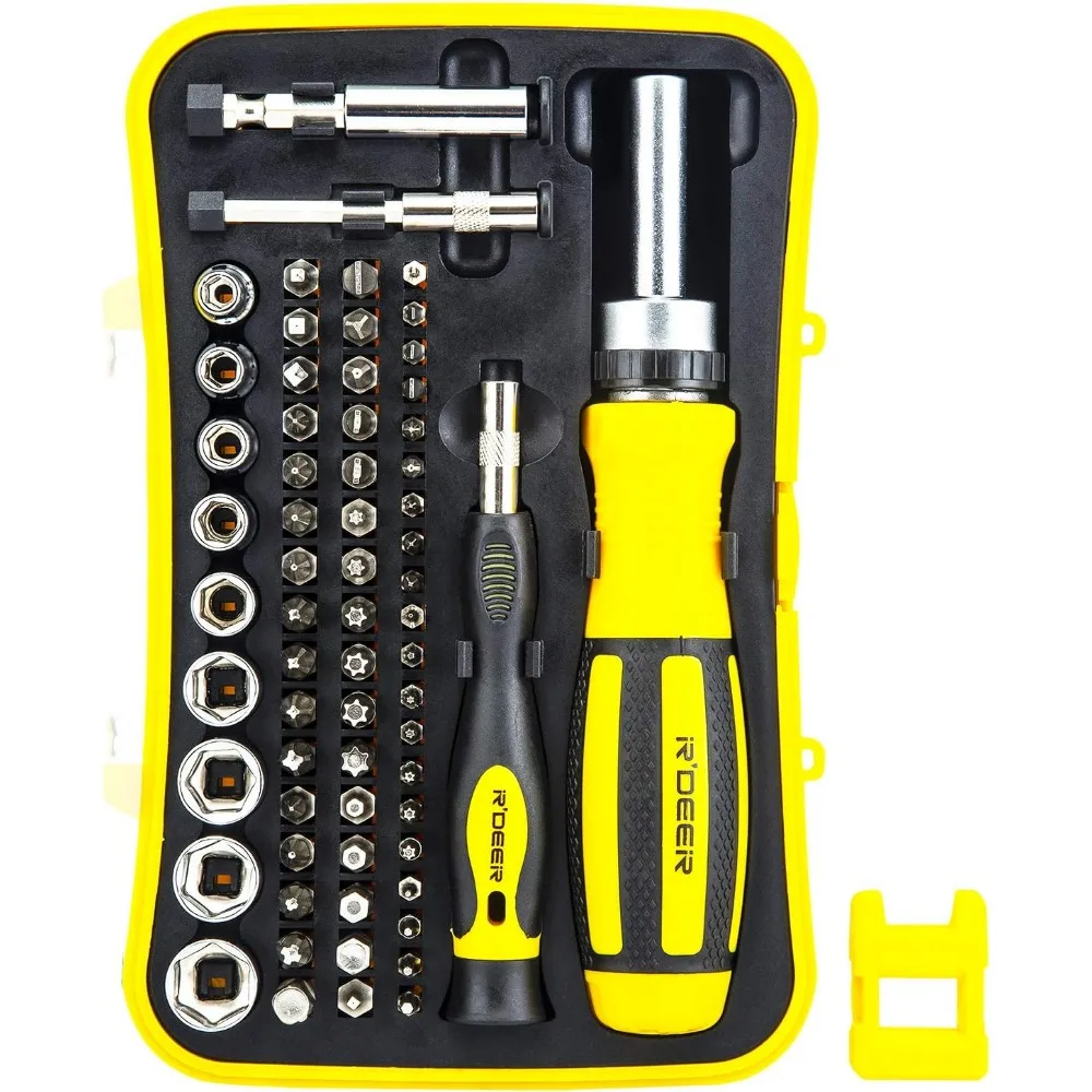 Набор отверток с храповым механизмом 65 в 1, многофункциональная прецизионная гайковертка R'deer, набор инструментов для ручного ремонта, бытовая техника, мех
Набор отверток с храповым механизмом 65 в 1, многофункциональная прецизионная гайковертка R'deer, набор инструментов для ручного ремонта, бытовая техника, мех