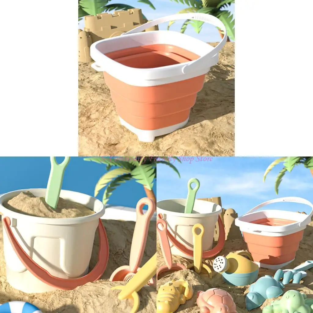 85AE Foldable Sand Bucket Sand Play Toy With Shovel And Watering Pot Sandcastle Toy For Children Beach Water Play Activity
85AE Foldable Sand Bucket Sand Play Toy With Shovel And Watering Pot Sandcastle Toy For Children Beach Water Play Activity