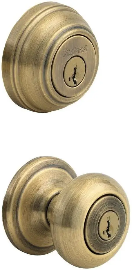 Антикварная латунная дверная ручка и комбинированный засов с защитой SmartKey и антимикробной защитой
Антикварная латунная дверная ручка и комбинированный засов с защитой SmartKey и антимикробной защитой