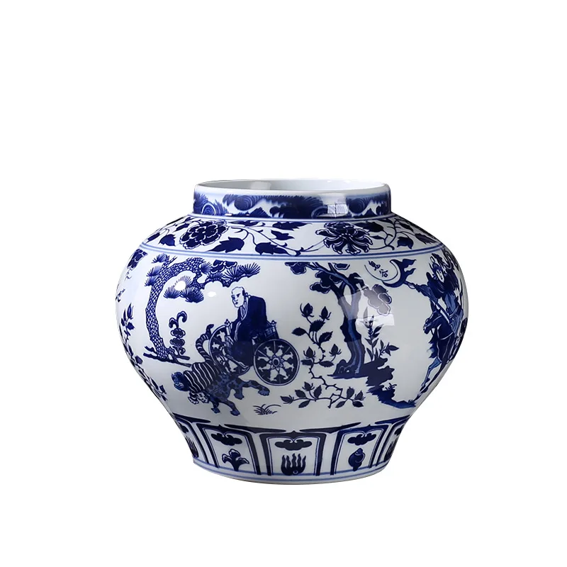 Jingdezhen blue and white porcelain Guiguzi down the mountain vase ornament model room B & B hotel tea room desktop painting
Jingdezhen blue and white porcelain Guiguzi down the mountain vase ornament model room B & B hotel tea room desktop painting