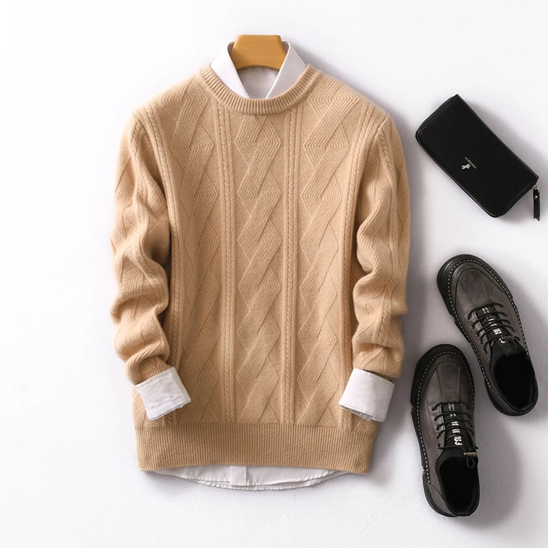Зимний свитер из 100% чистой шерсти, мужской утолщенный свитер с круглым вырезом, свободный повседневный теплый шерстяной свитер на пуговицах
Зимний свитер из 100% чистой шерсти, мужской утолщенный свитер с круглым вырезом, свободный повседневный теплый шерстяной свитер на пуговицах