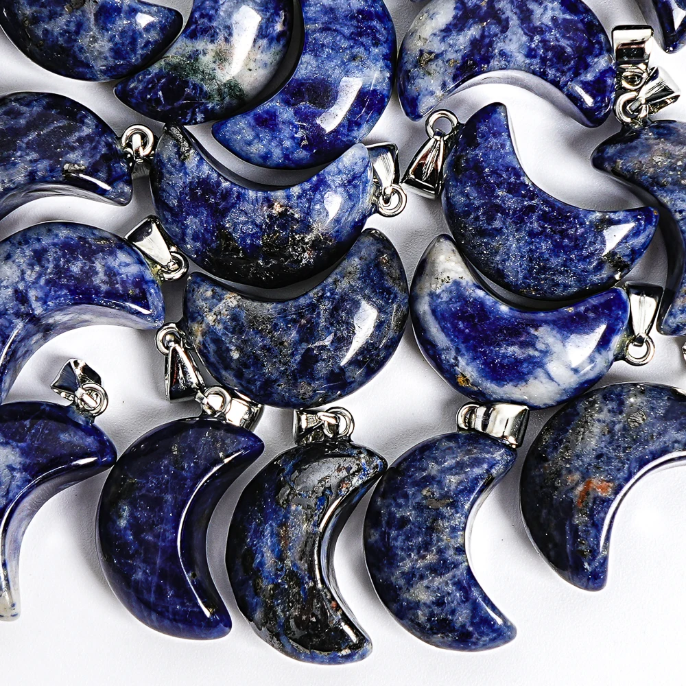 1Pcs 24x12x11MM Moon Shape Stone Pendant Blue Sodalite Bulk Wholesale Natural Charm for Jewelry Craft Cheap Discount
1Pcs 24x12x11MM Moon Shape Stone Pendant Blue Sodalite Bulk Wholesale Natural Charm for Jewelry Craft Cheap Discount