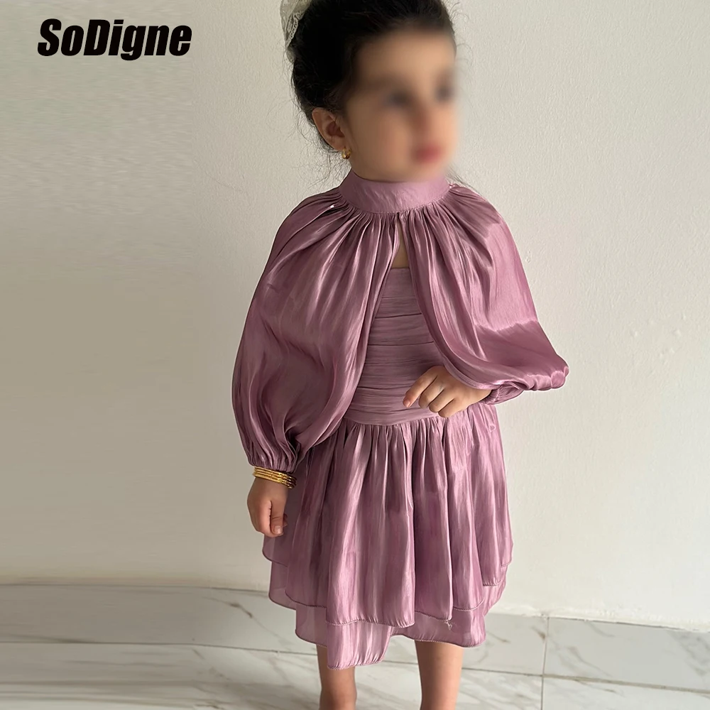 SoDigne Shiny Satin A-line Flower Girl Dress Full Sleeves Arab Elegant Party Girl Gowns Knee-Length Birthday Dresses Customized
SoDigne Shiny Satin A-line Flower Girl Dress Full Sleeves Arab Elegant Party Girl Gowns Knee-Length Birthday Dresses Customized