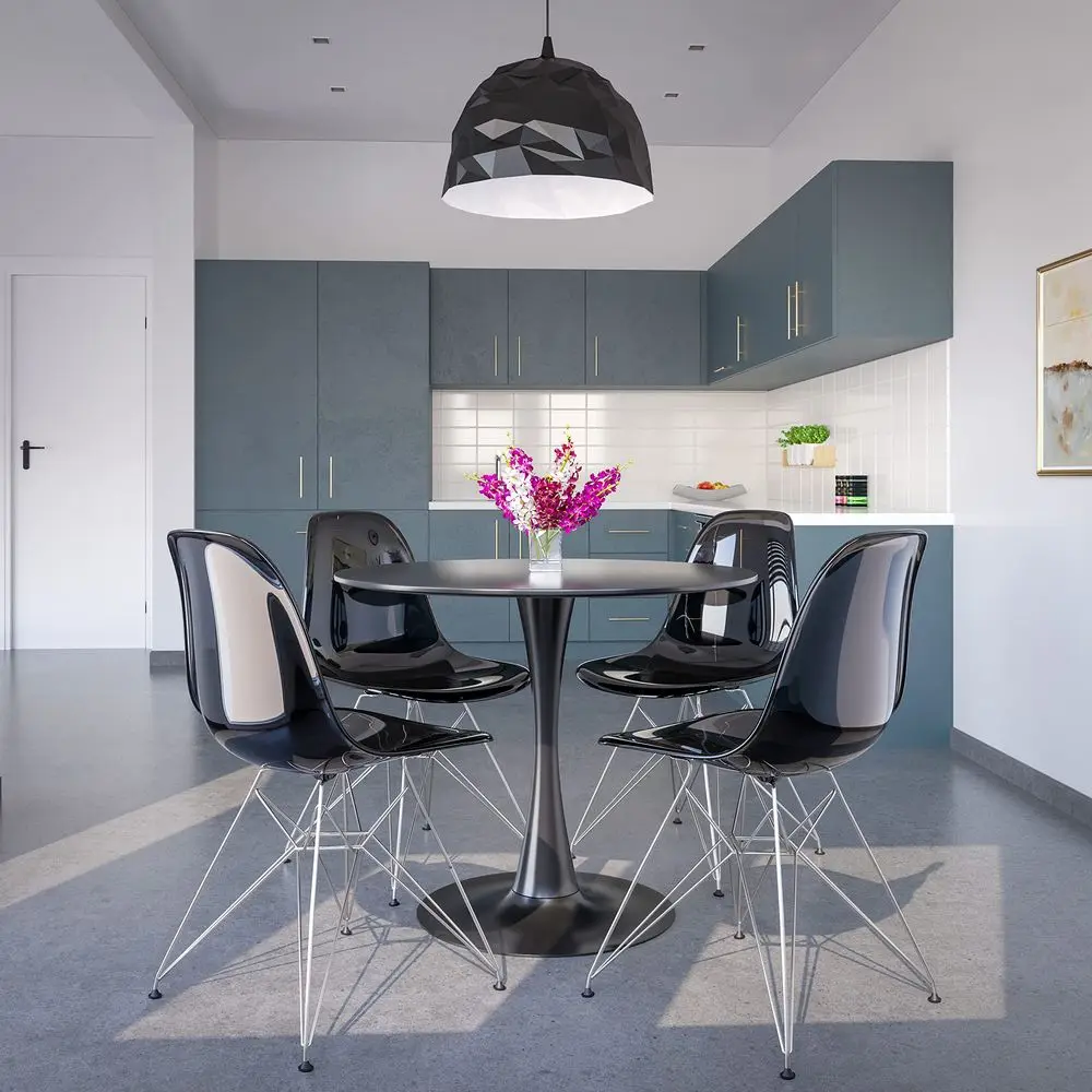 Cresco Acrylic Dining Chair, Modern Chrome Eiffel Base and Curved Back Design, Ergonomic and Lightweight Accent Side Chair for
Cresco Acrylic Dining Chair, Modern Chrome Eiffel Base and Curved Back Design, Ergonomic and Lightweight Accent Side Chair for