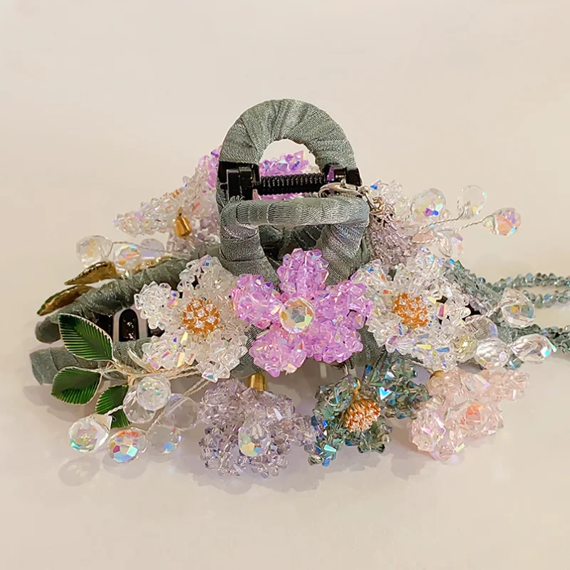 Exquisite Crystal Flower Hair Claws Hairbands With Crystal Tassel Chinese Style Hanfu Shark Clips Women
Exquisite Crystal Flower Hair Claws Hairbands With Crystal Tassel Chinese Style Hanfu Shark Clips Women