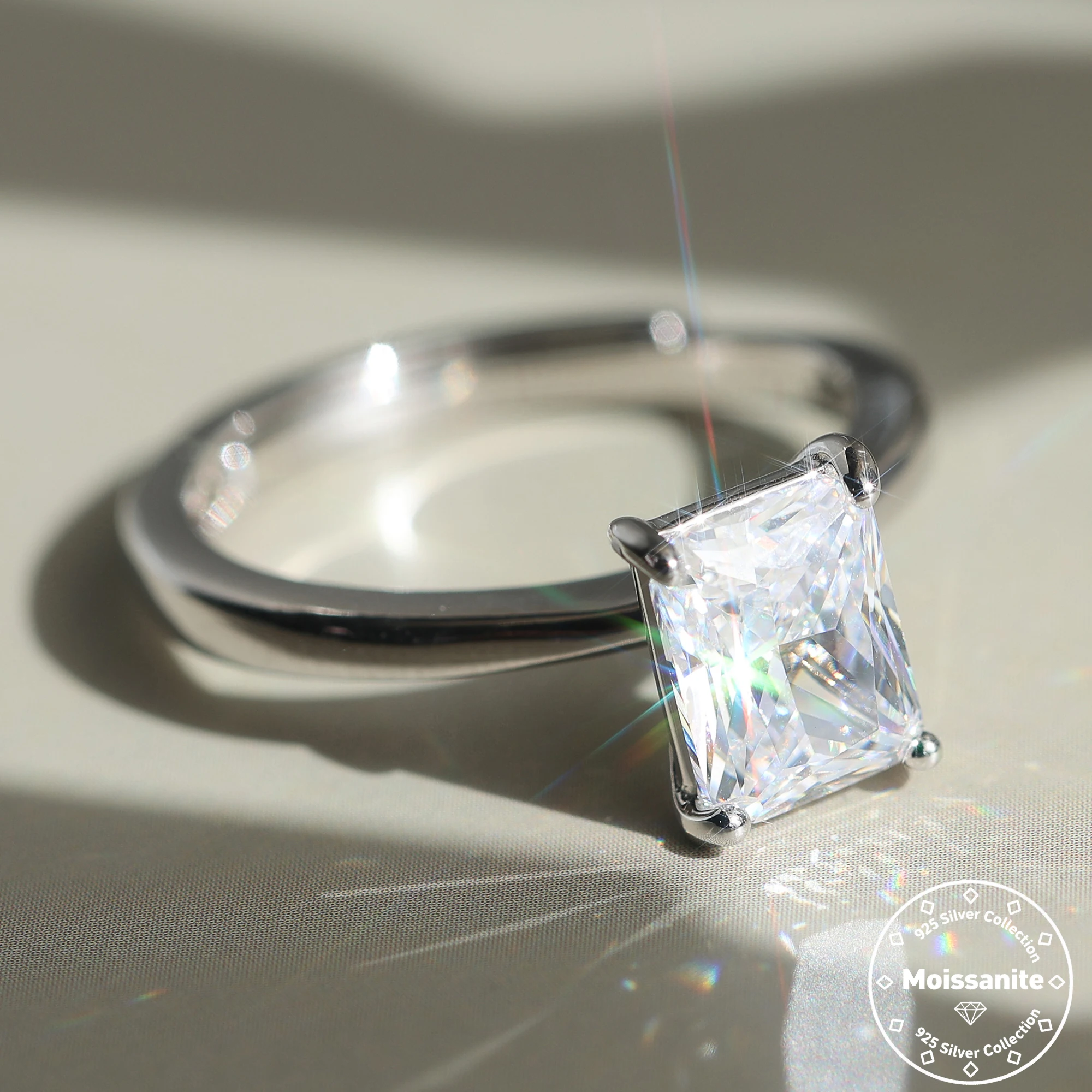 Effie Queen S925 Silver 1ct /2ct /3ct /4ct Square Shaped Moissanite Open Ring for Men Women Party Jewelry 2025 Trend Ring MOR07
Effie Queen S925 Silver 1ct /2ct /3ct /4ct Square Shaped Moissanite Open Ring for Men Women Party Jewelry 2025 Trend Ring MOR07