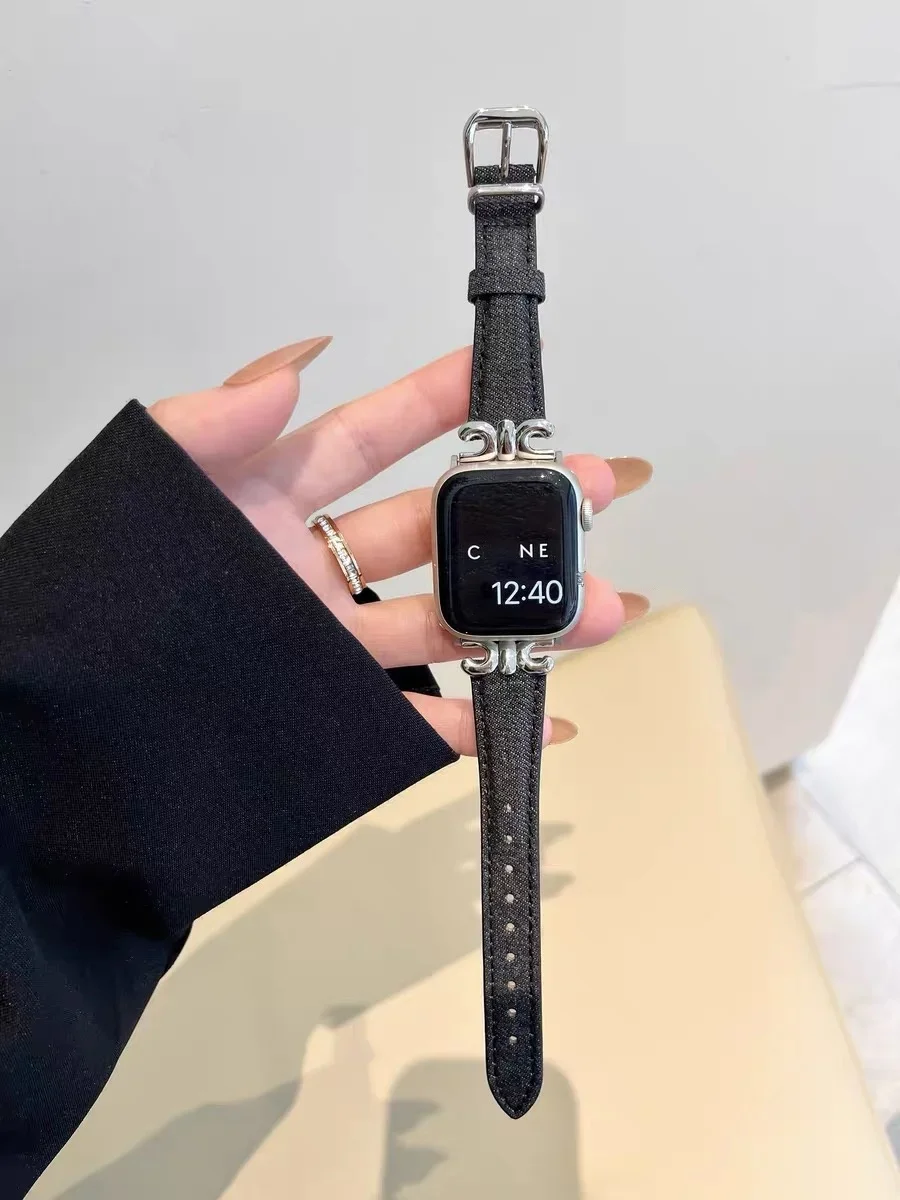 Excellent Denim Leather loop Correa For Apple Watch band Series Ultra 10/9/8/7 38mm 40mm 41mm 42mm 44mm 45mm 46mm 49mm Strap
Excellent Denim Leather loop Correa For Apple Watch band Series Ultra 10/9/8/7 38mm 40mm 41mm 42mm 44mm 45mm 46mm 49mm Strap
