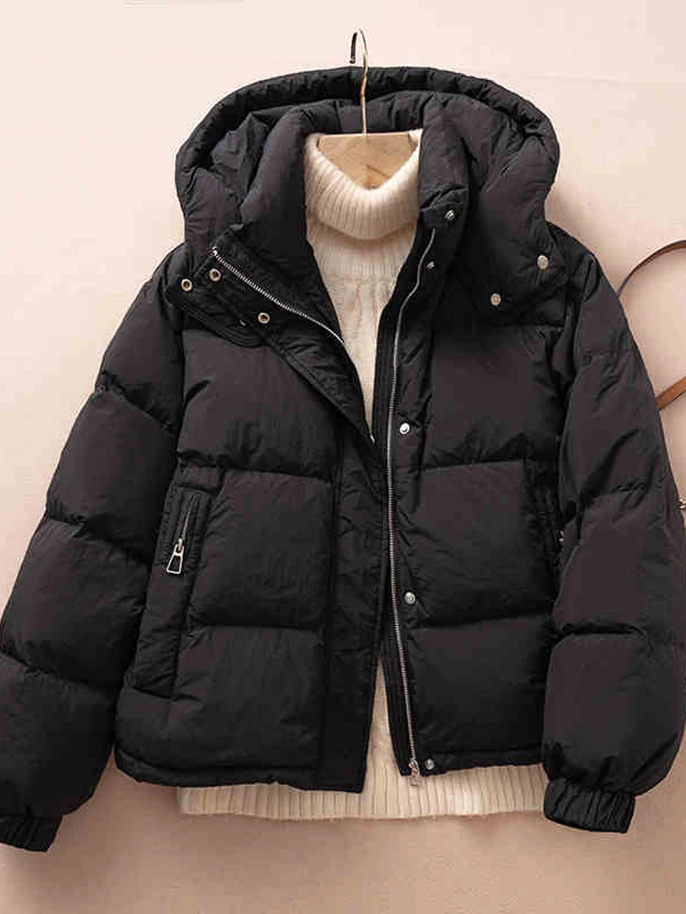 Women's ort Thiened Cotton Jaet 2024 Winter New Korean Loose Hooded Warm Bread Sle Coat Faionable Outerwear
Women's ort Thiened Cotton Jaet 2024 Winter New Korean Loose Hooded Warm Bread Sle Coat Faionable Outerwear