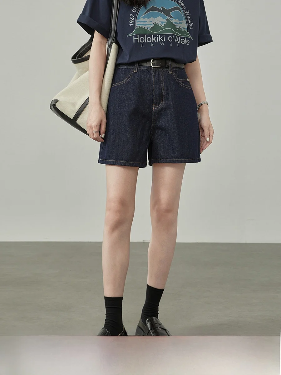 Deep Blue High Waist Denim Shorts Women's Summer 2026 Loose Casual Versatile Wrap around A-Line Hot Pants Wide Leg Pants
Deep Blue High Waist Denim Shorts Women's Summer 2026 Loose Casual Versatile Wrap around A-Line Hot Pants Wide Leg Pants