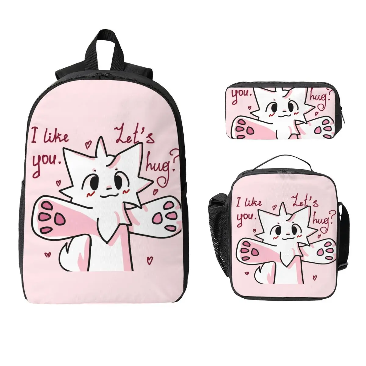3Pcs Boykisser Cat Backpack Set for Girls Boys Pen Bags Bookbag Sets with Lunch Box For Primary School Students Knapsack
3Pcs Boykisser Cat Backpack Set for Girls Boys Pen Bags Bookbag Sets with Lunch Box For Primary School Students Knapsack