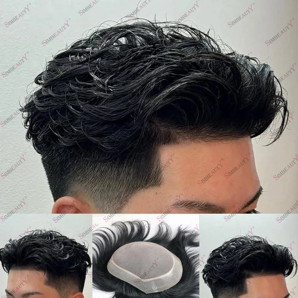 Super Thin Skin Mono Lace Human Hair Capillary Prosthesis Toupee for Hairloss Men Natural Hairline #1b #1 Black Hair Man Wig
Super Thin Skin Mono Lace Human Hair Capillary Prosthesis Toupee for Hairloss Men Natural Hairline #1b #1 Black Hair Man Wig