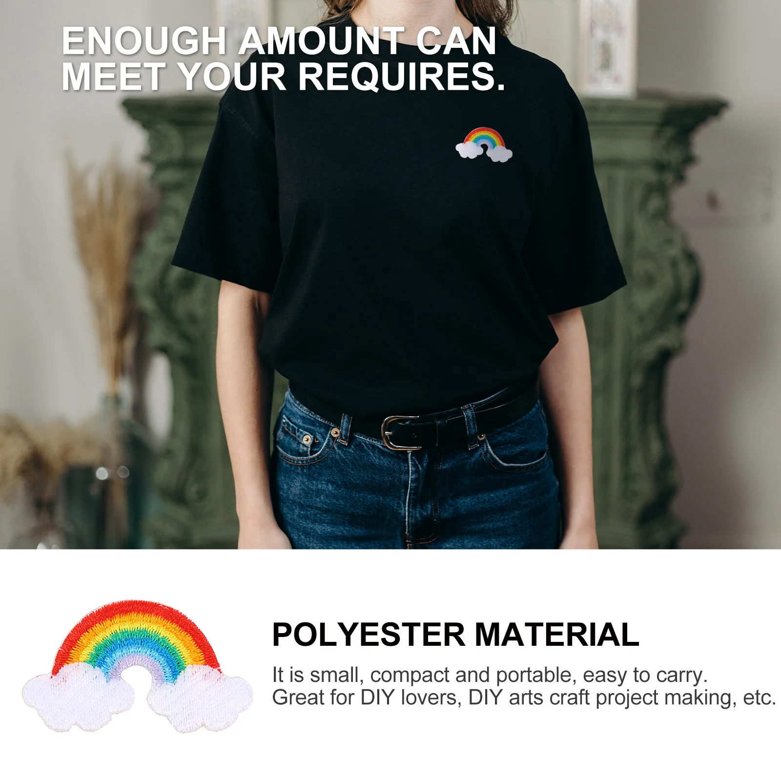 4pcs Rainbow Embroidery Patches Self-Adhesive Iron-On Diy Appliques For Clothing Jeans Hats Shoes Garments Decor Sewing 
4pcs Rainbow Embroidery Patches Self-Adhesive Iron-On Diy Appliques For Clothing Jeans Hats Shoes Garments Decor Sewing