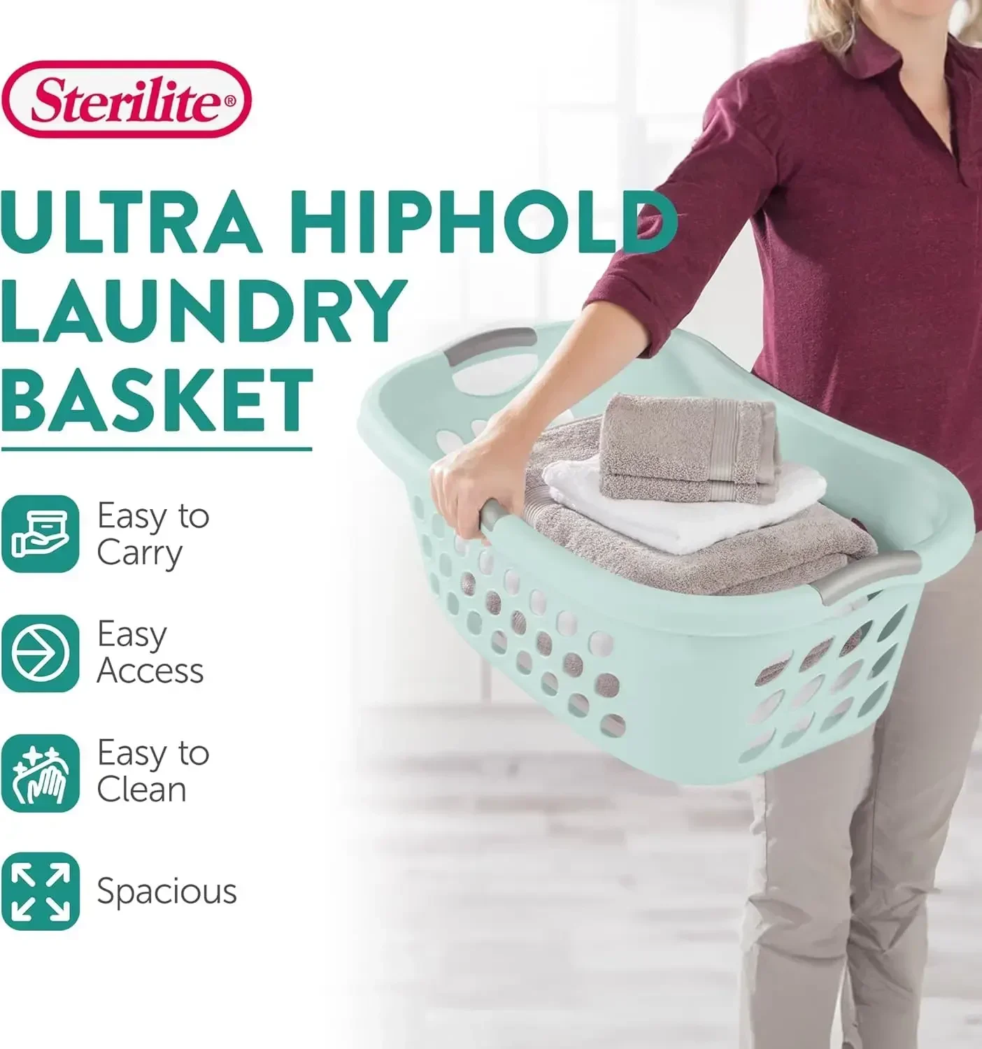 XMSJ-Sale12 упаковок пластиковых корзин для белья, корзина для одежды с бунтами 1,25 с контурным ободом и ручками, Ultra HipHold, Mindful Mint
XMSJ-Sale12 упаковок пластиковых корзин для белья, корзина для одежды с бунтами 1,25 с контурным ободом и ручками, Ultra HipHold, Mindful Mint