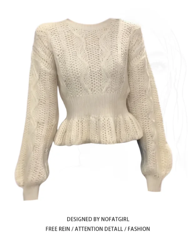 Женский свитер больших размеров с длинными рукавами, вязаный, в корейском стиле, с эффектом похудения, рукава-фонарики, осенне-зимний, повседневный, комфортный крой
Женский свитер больших размеров с длинными рукавами, вязаный, в корейском стиле, с эффектом похудения, рукава-фонарики, осенне-зимний, повседневный, комфортный крой