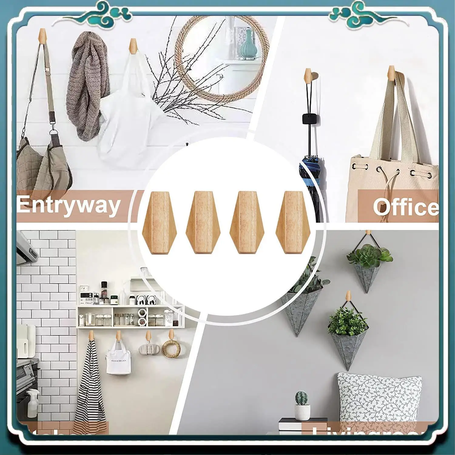 Premium Japanese Style Simple Modern Solid Wood Hook Wall Hanging Decoration Household Towel Key Hook Fitting Room Coat Hooks
Premium Japanese Style Simple Modern Solid Wood Hook Wall Hanging Decoration Household Towel Key Hook Fitting Room Coat Hooks