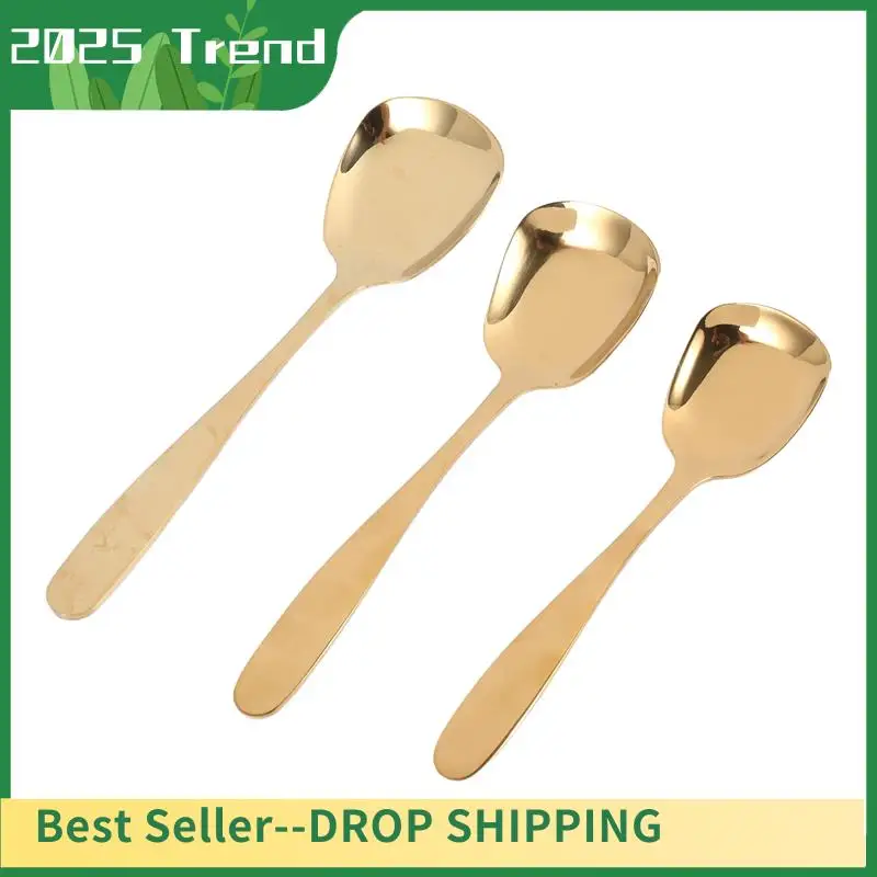 AA14 New 3 Pcs/Set Stainless Steel Flat Spoons Chinese Silver Soup Coffee Tea Dinner Gold Spoon Sets Kitchen Accessories
AA14 New 3 Pcs/Set Stainless Steel Flat Spoons Chinese Silver Soup Coffee Tea Dinner Gold Spoon Sets Kitchen Accessories