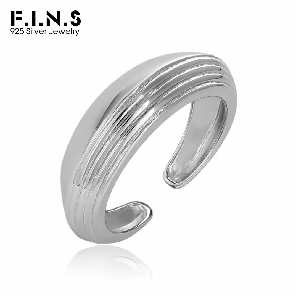 F.I.N.S Original Minimalist Real S925 Sterling Silver Open Plain Ring For Women Wide Adjustable Finger Fine Jewelry Accessories
F.I.N.S Original Minimalist Real S925 Sterling Silver Open Plain Ring For Women Wide Adjustable Finger Fine Jewelry Accessories