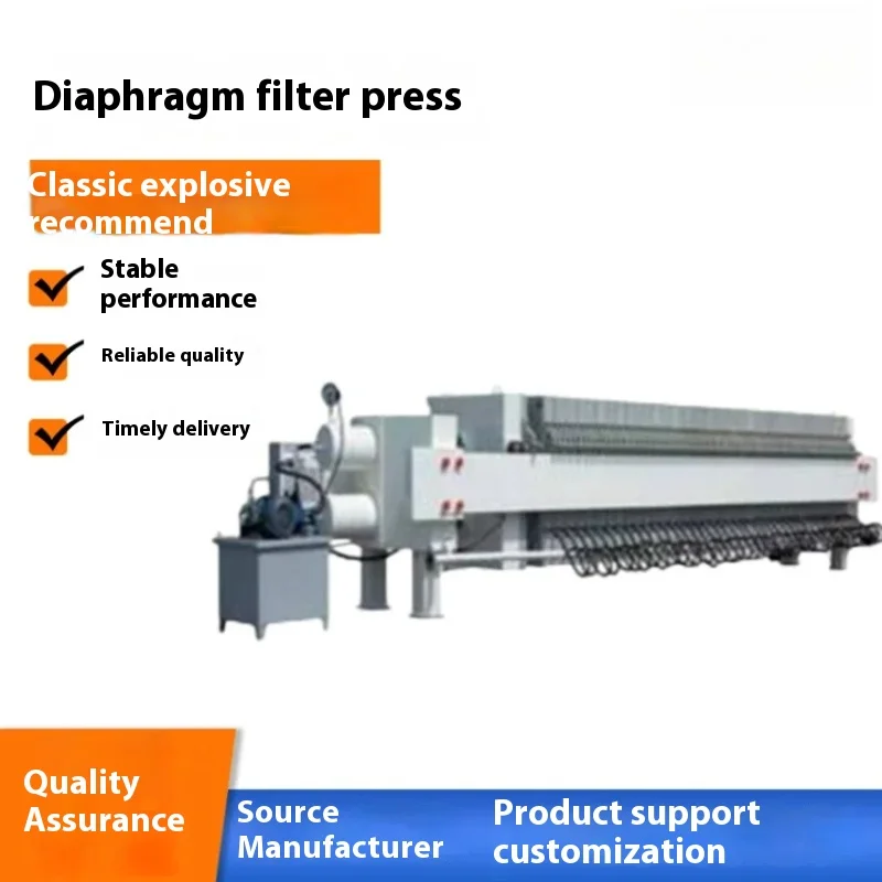 Sludge Dewatering Machine Filter Press Filter Equipment Manufacturer Chamber Filter High pressure resistant plate and frame fi
Sludge Dewatering Machine Filter Press Filter Equipment Manufacturer Chamber Filter High pressure resistant plate and frame fi