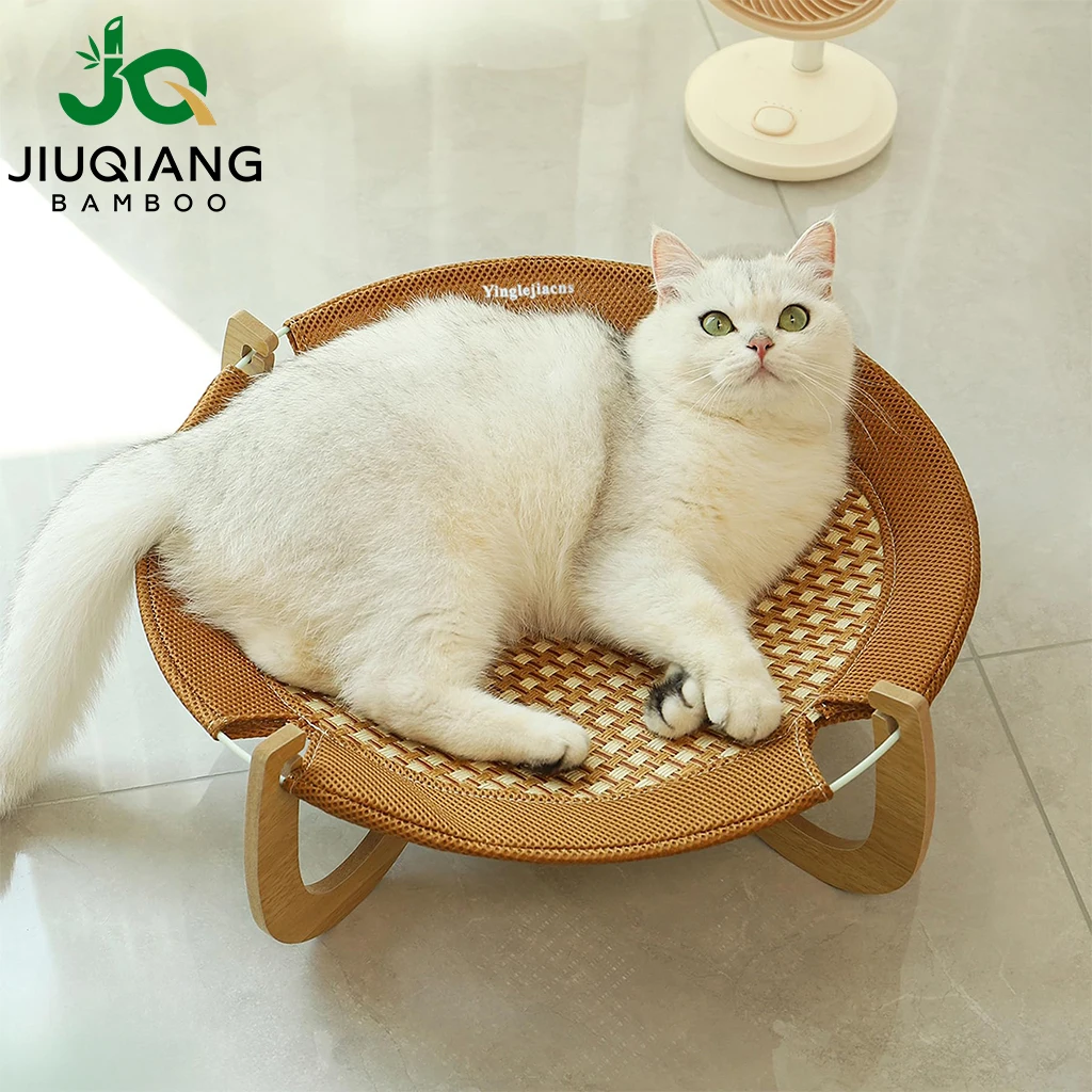 Detachable Design Wooden Elevated Cat Bed Cat Hammock Bed for Indoor Cats and Small Dogs
Detachable Design Wooden Elevated Cat Bed Cat Hammock Bed for Indoor Cats and Small Dogs