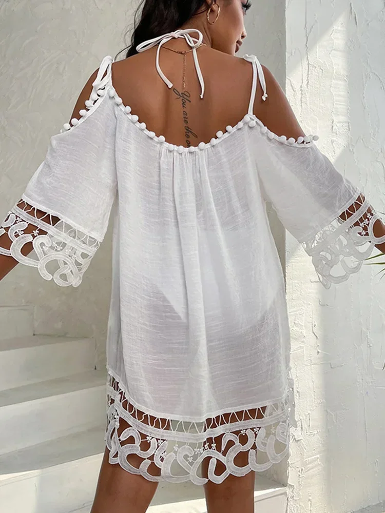 2025 new Lace Bikini Cover Up Women See Through Beach Cover-Ups Chic Lace Up Beach Dress Long Sleeve Summer Fashion Beachwear
2025 new Lace Bikini Cover Up Women See Through Beach Cover-Ups Chic Lace Up Beach Dress Long Sleeve Summer Fashion Beachwear