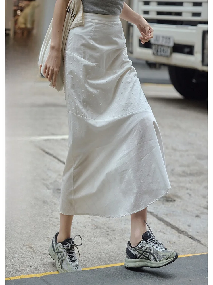 White Long f-length Skirt for Women Summer New Design Sensation Elegance Splicing A-line Skirt High Waist Casual Wear
White Long f-length Skirt for Women Summer New Design Sensation Elegance Splicing A-line Skirt High Waist Casual Wear
