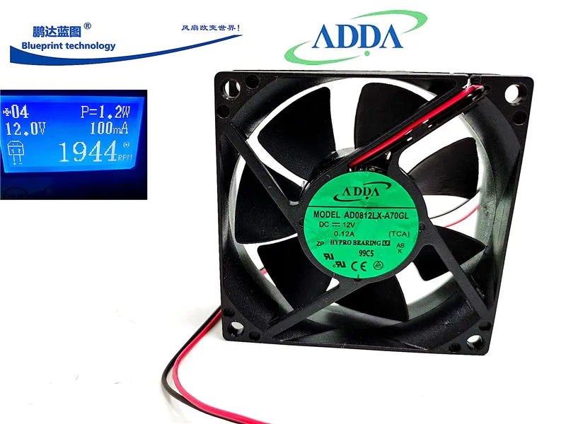 New ADDA silent 8025 8CM chassis 12V0.12A AD0812LX-A70GL motherboard cooling fan 80*80*25MM
New ADDA silent 8025 8CM chassis 12V0.12A AD0812LX-A70GL motherboard cooling fan 80*80*25MM