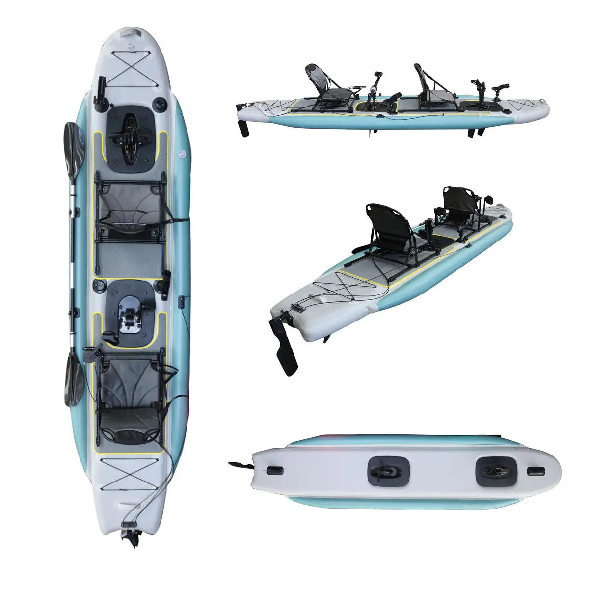 14ft Inflatable 2-Person Fishing Pedal Kayak New Design PVC Material Rowing Boat for River Usage 4m Length on Sale
14ft Inflatable 2-Person Fishing Pedal Kayak New Design PVC Material Rowing Boat for River Usage 4m Length on Sale