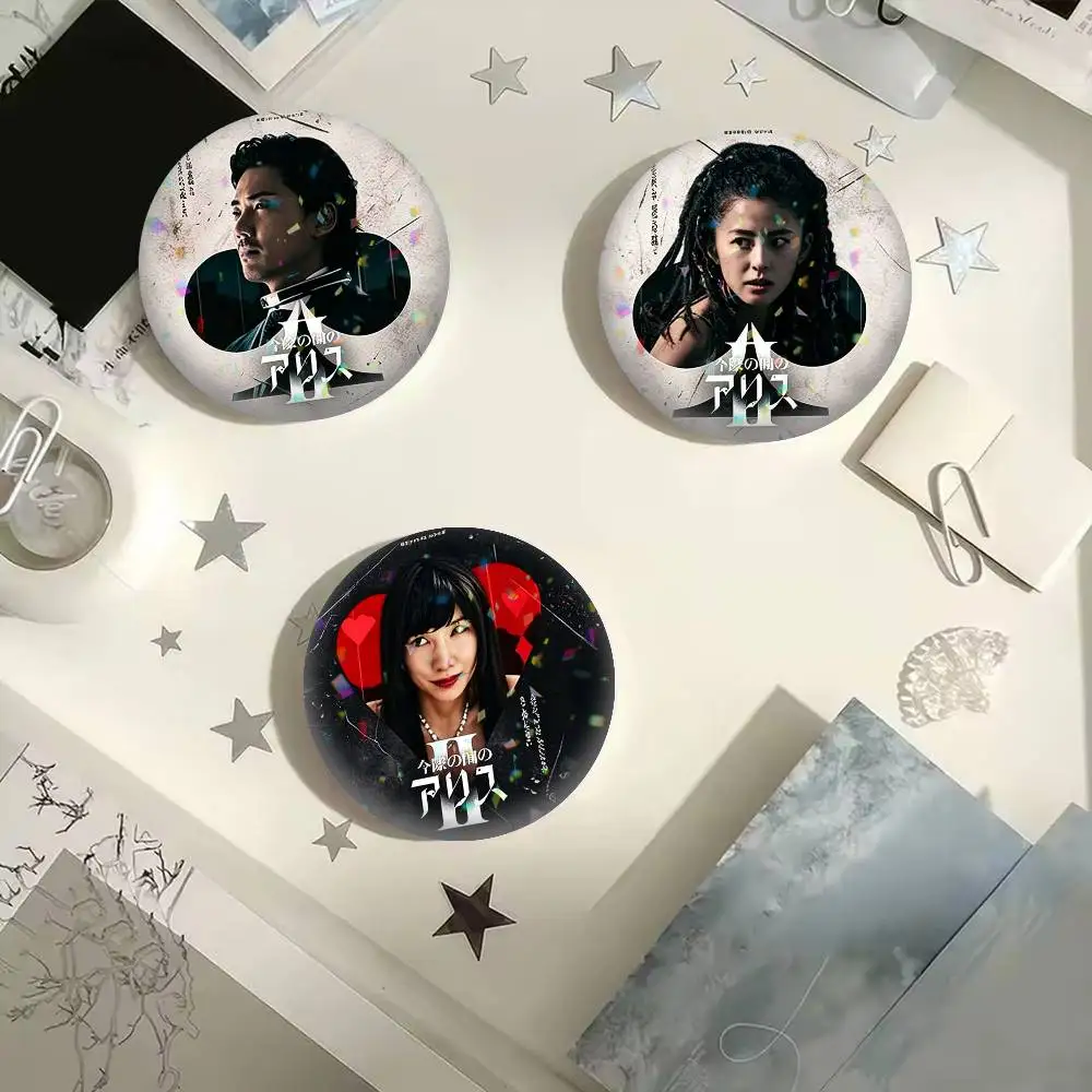 Alice in Borderland Button 25 32 44 58 75mm Badges Personalized Round Brooches Pins Accessory Gift
Alice in Borderland Button 25 32 44 58 75mm Badges Personalized Round Brooches Pins Accessory Gift