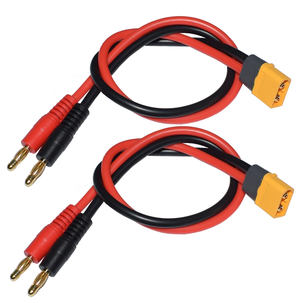 XT60 Cables 2Pack XT60 Connector Plug to 4mm Banana Plugs Battery Charge Lead Adapter Cable for RC Helicopter Quadcopter 1.0FT 
XT60 Cables 2Pack XT60 Connector Plug to 4mm Banana Plugs Battery Charge Lead Adapter Cable for RC Helicopter Quadcopter 1.0FT