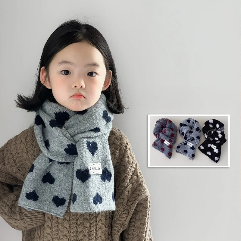 Kids Scarf Winter Warm Korean Fashion Sweet Heart Design Knitted Neck Warmer Thick Soft Scarf for Children Boy Girl (3-14 Year)
Kids Scarf Winter Warm Korean Fashion Sweet Heart Design Knitted Neck Warmer Thick Soft Scarf for Children Boy Girl (3-14 Year)
