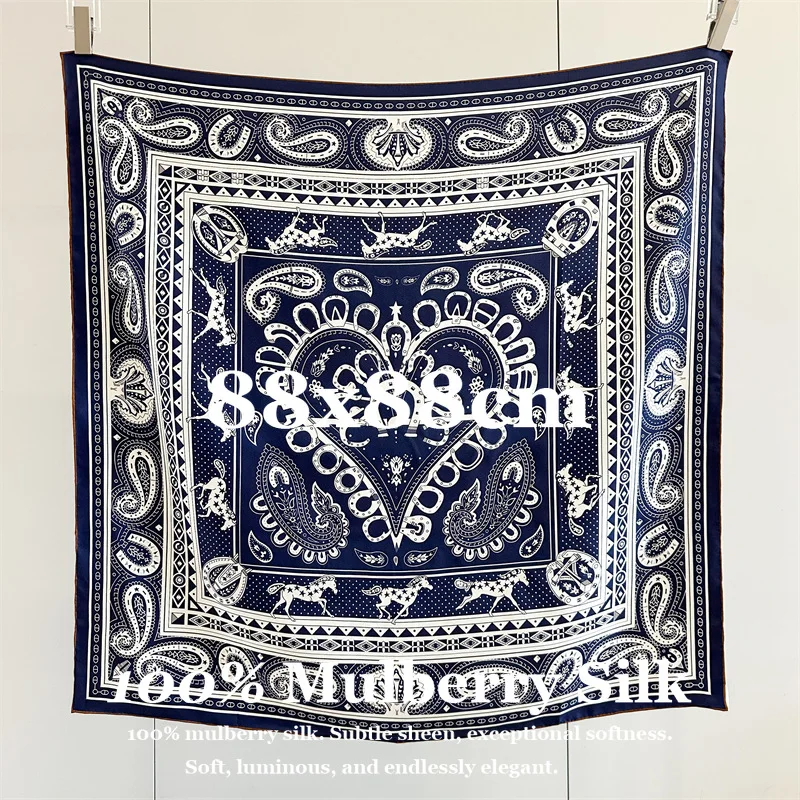 Мягкий шелковый платок-бандана 35x35 дюймов с классическим узором пейсли, ручной подгибкой края, из 100% тутового шелка, для волос, в стиле кэжуал-люкс
Мягкий шелковый платок-бандана 35x35 дюймов с классическим узором пейсли, ручной подгибкой края, из 100% тутового шелка, для волос, в стиле кэжуал-люкс