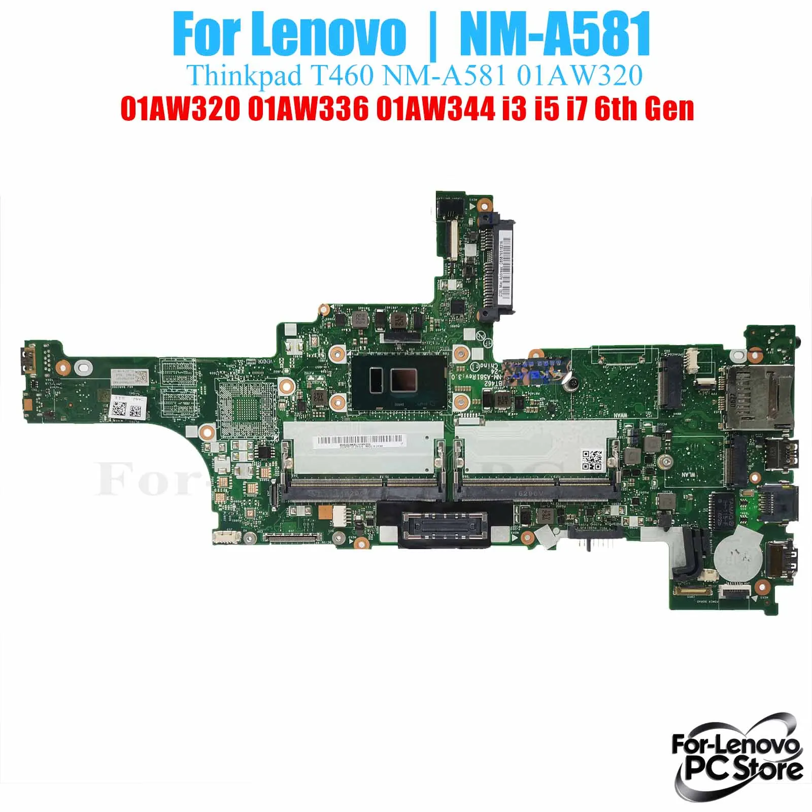 NM-A581 для LENOVO Thinkpad Thinkpad T460 NM-A581 материнская плата i3 i5 i7 протестированная материнская плата для ноутбука
NM-A581 для LENOVO Thinkpad Thinkpad T460 NM-A581 материнская плата i3 i5 i7 протестированная материнская плата для ноутбука