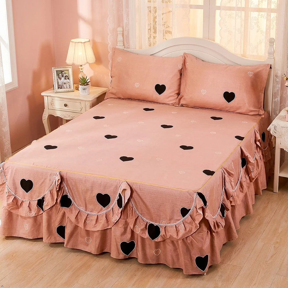 Korean Elegant Style King Size Bed Sheets Set, Home Bedding 3 Piece Set - 1 Bed Sheet, 2 Pillowcases
Korean Elegant Style King Size Bed Sheets Set, Home Bedding 3 Piece Set - 1 Bed Sheet, 2 Pillowcases