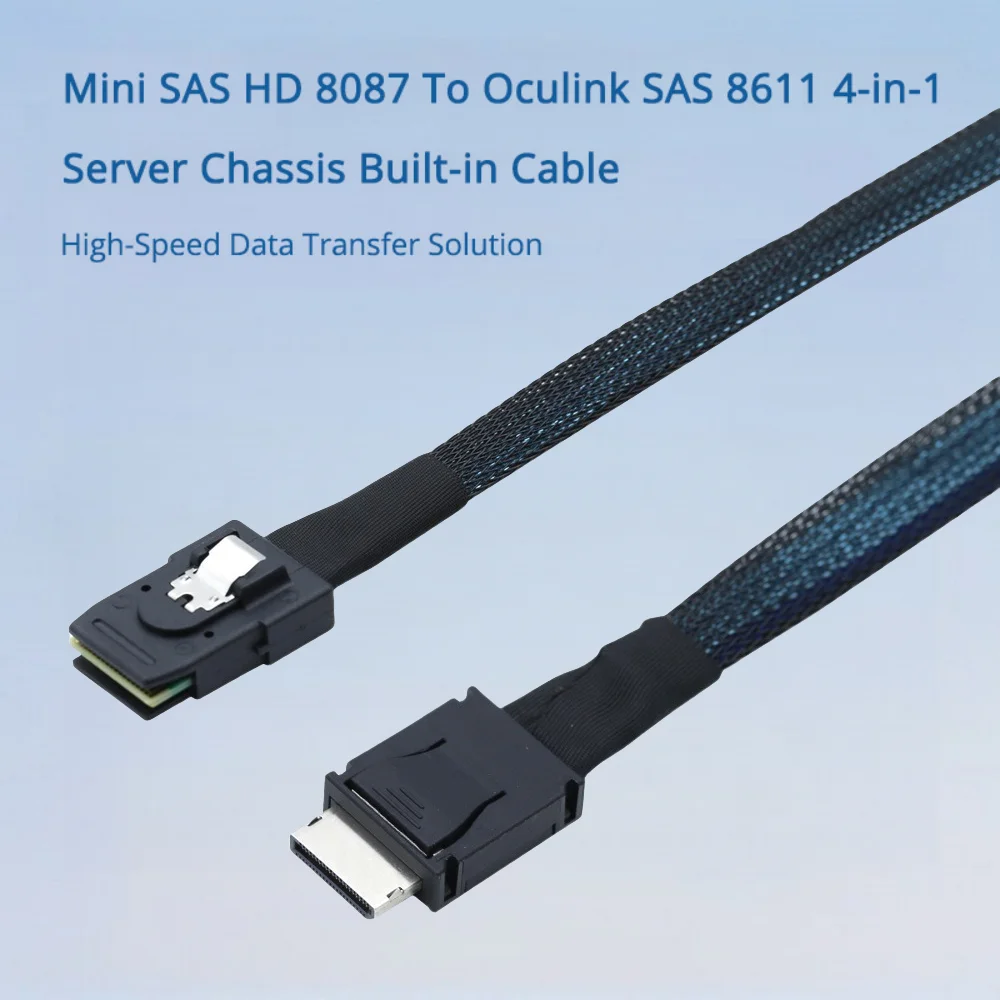 Mini SAS HD 8087 To Oculink SAS 8611 4-in-1 Server Chassis Built-in Cable – High-Speed Data Transfer Solution
Mini SAS HD 8087 To Oculink SAS 8611 4-in-1 Server Chassis Built-in Cable – High-Speed Data Transfer Solution