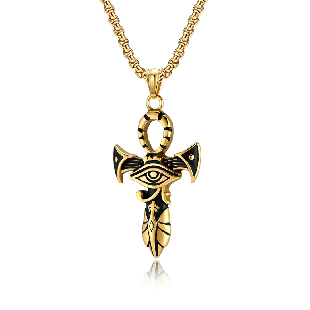 Egypt Ankh Cross Pendant Gold Silver Color Stainless Steel Egyptian Faith Amulet Necklace for Woman Men Religion Jewelry Gift
Egypt Ankh Cross Pendant Gold Silver Color Stainless Steel Egyptian Faith Amulet Necklace for Woman Men Religion Jewelry Gift