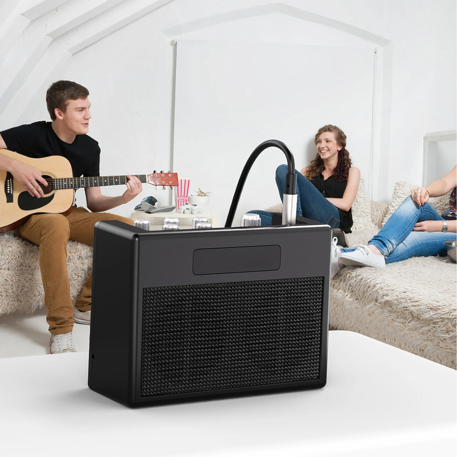 POCKAMP Portable Guitar Amplifier Amp 5 Watt Built-in Multi-effects 80 Drum Rhythms Support Tuner Tap Tempo Functions
POCKAMP Portable Guitar Amplifier Amp 5 Watt Built-in Multi-effects 80 Drum Rhythms Support Tuner Tap Tempo Functions