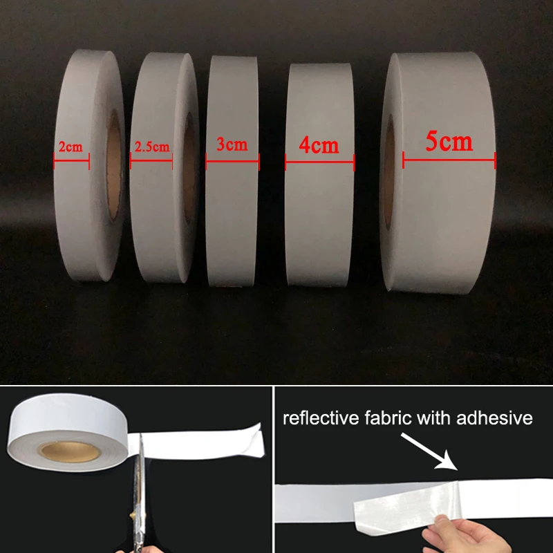 50m/Roll Self-Adhesive Reflective Fabric Warning Tape Safety Mark Stick On Bag Helmet Clothes
50m/Roll Self-Adhesive Reflective Fabric Warning Tape Safety Mark Stick On Bag Helmet Clothes