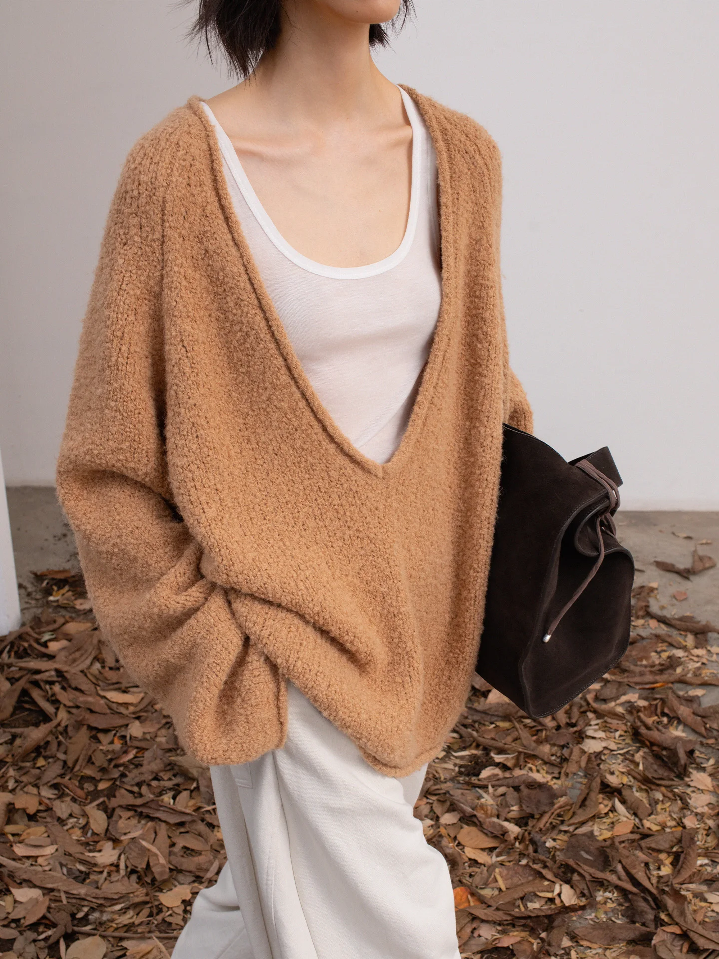 Ladies' Knitted Long Sve Sweater Large V-Ne Mixed Camel Hair Soft Comfortable Casual Sle Commute Friendly Autumn Wear
Ladies' Knitted Long Sve Sweater Large V-Ne Mixed Camel Hair Soft Comfortable Casual Sle Commute Friendly Autumn Wear