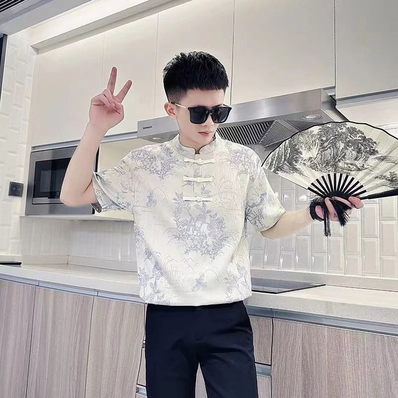 2026 New Men's Chinese Style Short Sleeve Shirt Summer Thin Casual Button Down Oriental Collar Streetwear Tops
2026 New Men's Chinese Style Short Sleeve Shirt Summer Thin Casual Button Down Oriental Collar Streetwear Tops