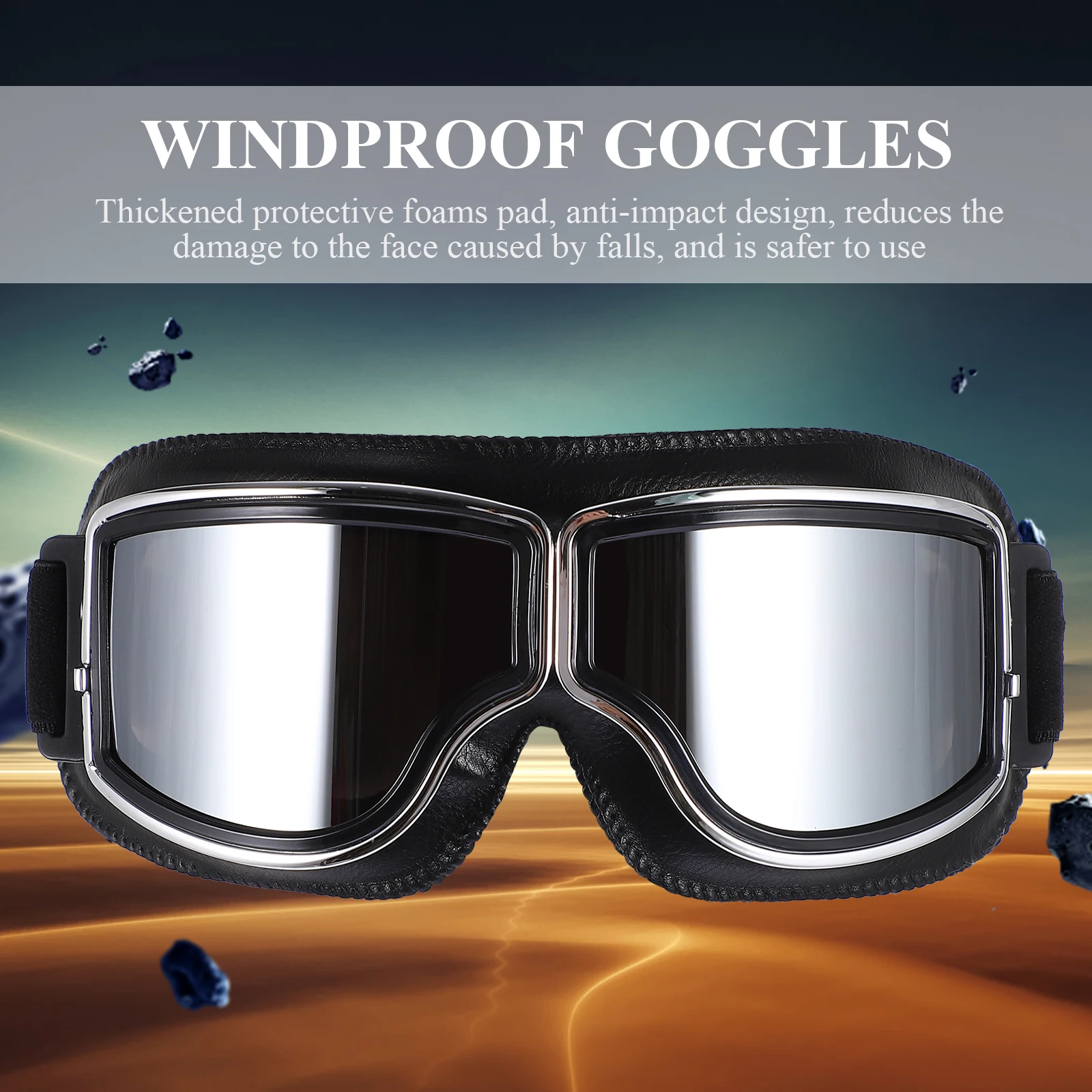 1Pcs Motorcycle Protective Goggles Riding Windproof Eyewear Outdoor Cycling Adjustable Strap Sponge Riding Goggles
1Pcs Motorcycle Protective Goggles Riding Windproof Eyewear Outdoor Cycling Adjustable Strap Sponge Riding Goggles