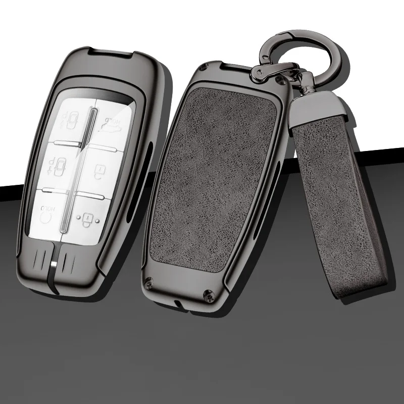 New Zinc Alloy Leather Car Remote Key Case Cover Holder Fob Protector Shell for Hyundai Genesis G80 GV70 GV80 GV90 2019-2022
New Zinc Alloy Leather Car Remote Key Case Cover Holder Fob Protector Shell for Hyundai Genesis G80 GV70 GV80 GV90 2019-2022