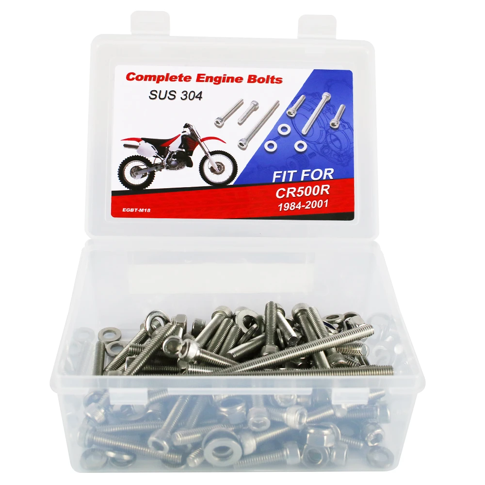 128PCS Motorcycle Stainless Steel Engine Bolts Screws Kits Fit For HONDA CR500R 1984-2000 2001 ATV Stainless Bolts Screw Kits
128PCS Motorcycle Stainless Steel Engine Bolts Screws Kits Fit For HONDA CR500R 1984-2000 2001 ATV Stainless Bolts Screw Kits