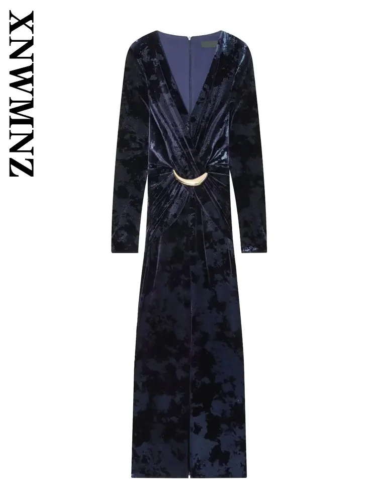 XNWMNZ 2025 Autumn New Lady Party Fashion V-Collar Long Sleeve long Slit Skirt Bohemian Holiday Woman Vintage Slim Dress zipper
XNWMNZ 2025 Autumn New Lady Party Fashion V-Collar Long Sleeve long Slit Skirt Bohemian Holiday Woman Vintage Slim Dress zipper