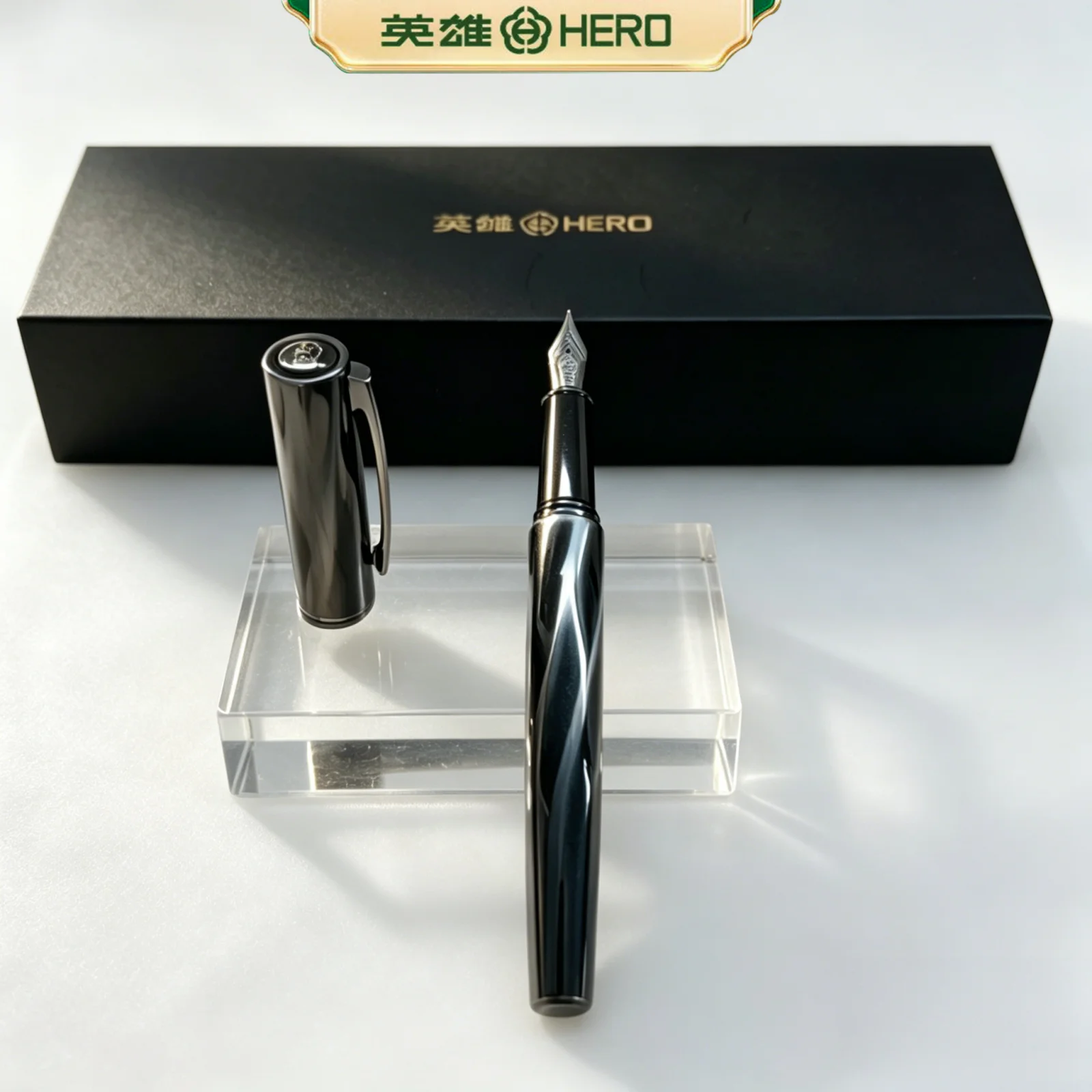 HERO E505A Fountain Pen NO INK Iridium Nib Vintage Twist Knob&Brushed Design,Smooth Writing Gift Box with Ink Vintage Style
HERO E505A Fountain Pen NO INK Iridium Nib Vintage Twist Knob&Brushed Design,Smooth Writing Gift Box with Ink Vintage Style