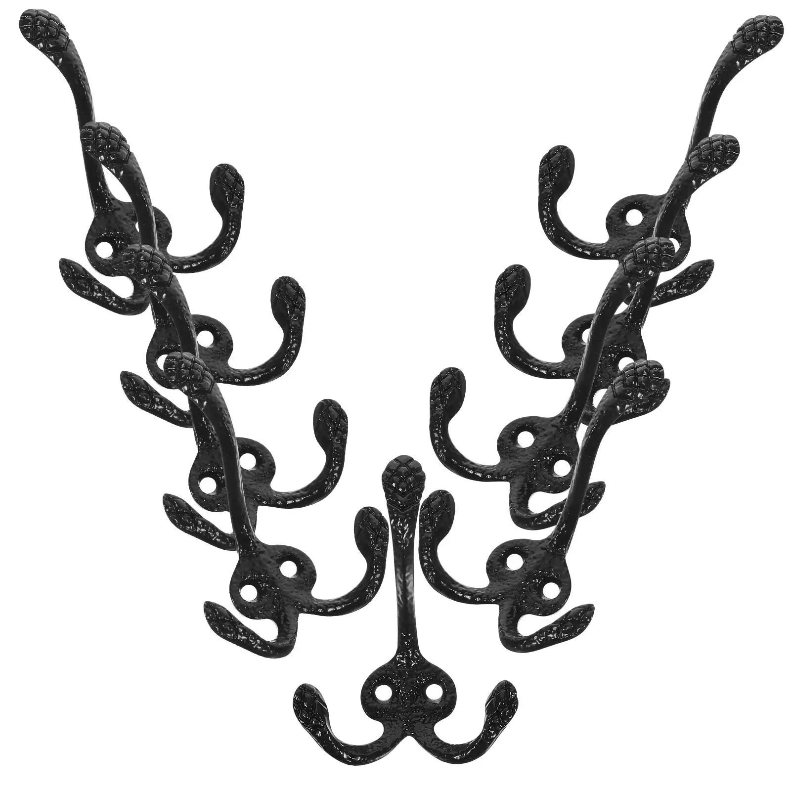 10 Pcs Wall Hooks Storage Vintage Home Decor Iron Coats Hanger Black Metal Multi Function Bathroom Hat Key Rack
10 Pcs Wall Hooks Storage Vintage Home Decor Iron Coats Hanger Black Metal Multi Function Bathroom Hat Key Rack