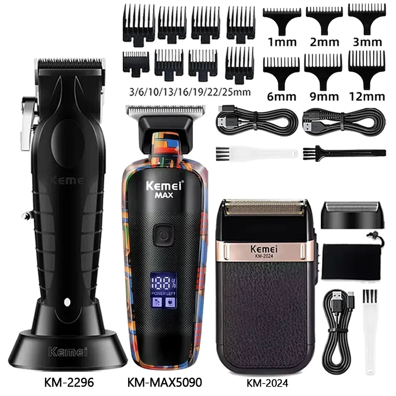 Машинка для стрижки волос Kemei Km-2296 Km-MAX5090 Km-2024 Парикмахерская машина для стрижки волос Машинка для стрижки волос Беспроводная аккумуляторная бритва 
Машинка для стрижки волос Kemei Km-2296 Km-MAX5090 Km-2024 Парикмахерская машина для стрижки волос Машинка для стрижки волос Беспроводная аккумуляторная бритва