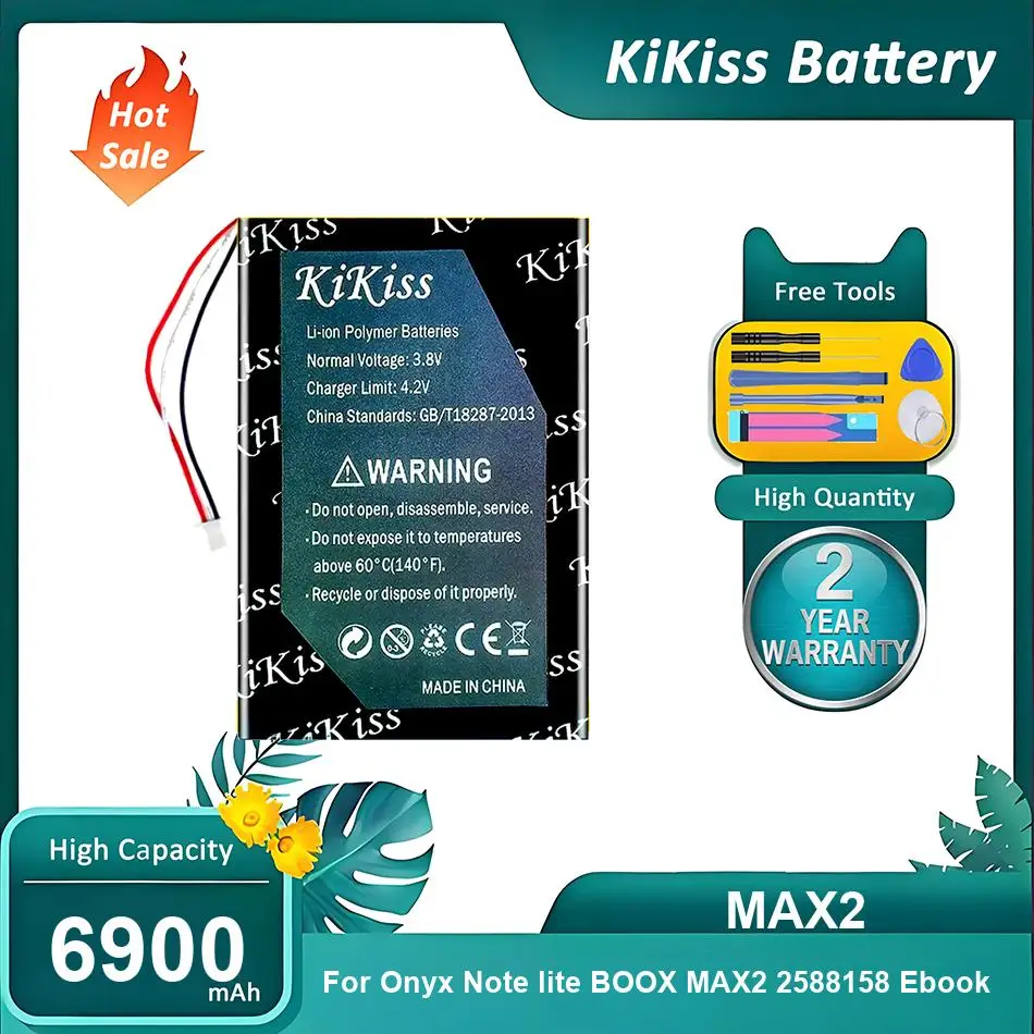 KiKiss Battery For Onyx Boox Max 2 2588158 Ebook,MAX2,6900mAh
KiKiss Battery For Onyx Boox Max 2 2588158 Ebook,MAX2,6900mAh