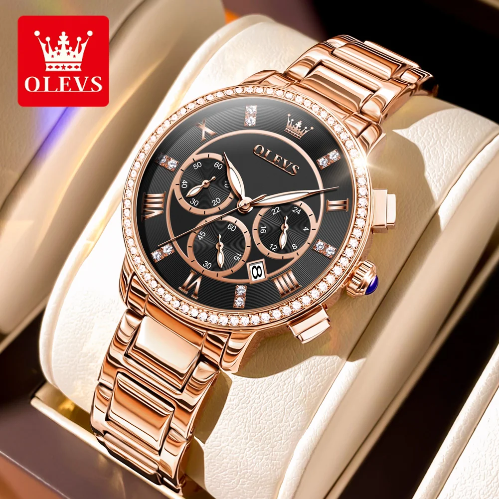 OLEVS 9976 Fashion Quartz Watch Gift Stainless Steel Watchband Round-dial Wristwatch
OLEVS 9976 Fashion Quartz Watch Gift Stainless Steel Watchband Round-dial Wristwatch